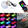 Miniatyrbild 9 av 11: Rgb Färgglada Kärlek Led Modifierade Bilstrålkastare Kärlek Dekorativ App Mobil Bluetooth Bländare C4n8