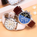 Miniatyrbild 2 av 11: Herr Läder Militär Casual Analog Kvarts Armbandsur MODE black One-size