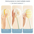 Miniatyrbild 9 av 11: Spaltrengöringsborste Sponge Back Scrub Brush Long Handle Showe double-sided pink flowers 1pcs
