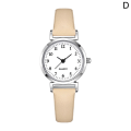 Miniatyrbild 1 av 11: Basic Quartz Watch Dam Small Square Armbandsur Läder Student Beige One size