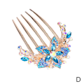Miniatyrbild 1 av 11: Elegant kvinnor strass inlagd blomma hårkam hårnål huvudbonad null D