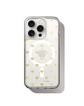 Clear Case MagSafe iPhone 15 Pro Golden Hearts Transparent