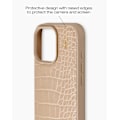Miniatyrbillede 4 af 6: Vegan Leather Case MagSafe iPhone 16 Pro Warm Beige Croco