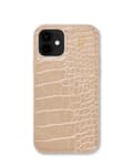 Vegan Leather Case iPhone 12 / 12 Pro Warm Beige Croco