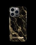 Printed Case iPhone 13 Pro Golden Smoke Marble Black