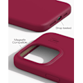 Pikkukuva 4 / 6: Silicone Case MagSafe iPhone 15 Pro Max Cranberry Red