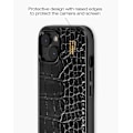 Miniatyrbillede 1 af 5: Vegan Leather Case MagSafe iPhone 13 / 14 / 15 / 16e Black Croco Black
