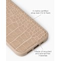 Miniatyrbild 3 av 4: Vegan Leather Case iPhone 13 / 14 / 15 / 16e Warm Beige Croco