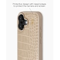 Pikkukuva 6 / 6: Vegan Leather Case MagSafe iPhone 16 Warm Beige Croco