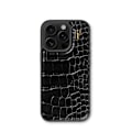 Pikkukuva 5 / 6: Vegan Leather Case MagSafe iPhone 16 Pro Max Black Croco