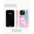 Pikkukuva 9 / 10: Printed Case MagSafe iPhone 15 Pro Pastel Marble Multicolor