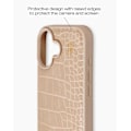 Pikkukuva 1 / 6: Vegan Leather Case MagSafe iPhone 16 Warm Beige Croco