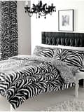 Zebra and Leopard Print Reversible Duvet Cover Set
