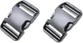 Quick Release Buckles with Double Adjustment, 50mm, Robust Plastic Buckles, Replacement Buckles for Backpacks, Adjustable Without Sewing, 2 Sets