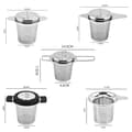 Miniatyrbillede 4 af 5: Tesil i rustfrit stål Multifunktionelt filter til juice kaffe te C