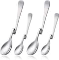 Jam spoon, stainless steel Latte Macchiato spoon Hanging spoon set 4 pieces for coffee, tea, cake