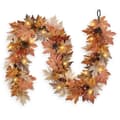 6 FT Autumn Garland with Lights Timer Function Automatic On/Off