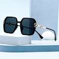 Pikkukuva 3 / 3: Muodin retro aurinkolasit UV-suojalla Ultralight Polygonal Frame Shades miehille ja naisille ajamiseen pyöräilyyn, musta