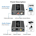Miniatyrbillede 4 af 5: Analog Til Digital Audio Converter Rca Til Optisk Med Optisk Kabel Audio Digital Toslink Og Coaxi