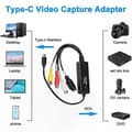 Miniatyrbillede 4 af 5: USB C Videooptagelsesadapter til AV NTSC PAL S-Video Komposit Input Konvertering