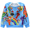 Miniatyrbild 5 av 6: Sprunki Incredibox Rhythm Box Mellanstor till Stor Barnkläder Zip Hoodie Jacka style2 150
