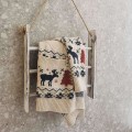Miniatyrbilde 4 av 5: Vegghengende håndklestige Rustikk hvitkalket tre Benkeplatestige Farmhouse Dekor Håndklestativ med justerbart tau WhiteWood