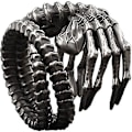 Miniatyrbilde 1 av 5: Alien Facehugger Ring Punk Motorsykkel Stil Overdrevet Dominerende Hodeskalle Magisk Klo Ring Unik Gotisk Smykker Spinner Band Ring,9