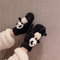 Miniatyrbilde 5 av 5: Rutete sløyfer hansker full finger bjørn votter plysj vinter varme tegneserie hansker Red panda with bow