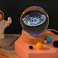 Miniatyrbillede 2 af 4: 7 farver Planet 3d Krystalkugle Lasergravering Solar System Led Ball Light Gave Solar system
