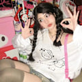 Miniatyrbilde 4 av 5: Kawaii Sanrio Anime Ny Hellokitty Tidlig Høst Langærmet Tynn T-skjorte Søt Tegneserie Jente Løstsittende Allsidig Avslappet Topp HelloKittyed XL