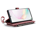 Miniatyrbild 2 av 5: For Caseme Samsung Note10 Plus 4G/5G C30-serien Nytt blixtlåsfodral i läder Red Samsung Galaxy Note 10 Plus 5G