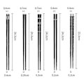 Miniatyrbillede 2 af 4: 5 par legeret lasergravering spisepinde Skridsikre genanvendelige sushi sticks