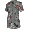 Miniatyrbilde 5 av 5: Blomstrete topper for kvinner 2023 Button Down-mote Uformelt Skjorter med lange/korte ermer Bluse Gray 4X-Large