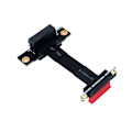 Pikkukuva 4 / 5: Pcie X1 Riser Cable Dual Right Pcie 3.0 X1 - X1 jatkokaapeli 8gbps Pci 1x Riser Card Ribbon Ext As Shown