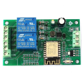 Miniatyrbillede 1 af 5: Esp8266 Esp-12f Wifi-relæmodul 2-kanals 5v/8-80v netværksrelæswitch For Ide Smart Remot Control Green