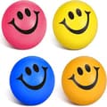 4 roliga stressbollar med smiley-ansikte, stressbollar med smiley-ansikte