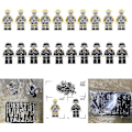 Pikkukuva 4 / 5: 20 kpl sotilaita + aseita minifiguurit Ww2 set, armeijan aseita