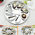 Miniatyrbild 3 av 3: 4 st Oyster Plates Rostfritt stål Oyster Plates Shell Hållbar Oyster Container med 8 platser för Oys-yyc-