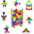 Miniatyrbild 4 av 11: Montessori-leksaker för barn 3 4 5 6 år, transparent hjärngåta pussel leksak intelligens färgglada block, geometrisk pedagogiskt spel present till barn Transparent puzzles