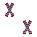 Pikkukuva 4 / 5: 1/2/3/5 Polven yläpuoliset sukat paksuille reisille Helppokäyttöiset ja tyylikkäät Punaiset ja siniset Red and blue 2Set