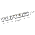 Miniatyrbillede 2 af 3: 2X 3D Turbo Premium Bil Side Fender Bagagerum Emblem Legering Mærke Dekaler Mærkat til Alle Biler Lastbiler SUV