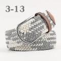 Miniatyrbilde 1 av 2: Herrebelter Bursdagsgave Midjebelteflett Klassisk spenne linning Justerbar blandet 3 farger White Grey