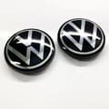4-pak - Volkswagen VW Centerkapsler / Hjulkapsel emblem - Bil Sølv 65 mm