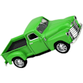 Pikkukuva 2 / 8: 1 kpl Pick Up Truck, Vihreä- 1/32 mittakaavassa Diecast malli Leluauto Vintage automalli Retro- vintage automalli Lelu metalliseos automalli kodin sisustus Green
