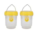 2-pack solcellsgetingfälla för utomhusbruk, hängande getingfångare med ljus för getingar, bålgetingar, bi-utgåva 0709