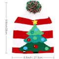 Miniatyrbillede 6 af 6: LED Julehue med Lys - Julehatte i Strik med 6 Farverige LED-Lys, Unisex Vinterhue Red