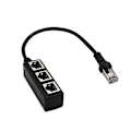 Miniatyrbilde 1 av 5: Splitter Ethernet Rj45 Kabeladapter 1 Hann Til 2/3 Hunn Port Lan Nettverkskontakt Ledning Ethernet Rj45 Kabeladapter
