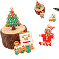 Miniatyrbild 5 av 5: 12 st/ set Pepparkakor Man Julfest prydnader för julgransdekoration Hängande prydnader Presenter