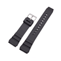 Miniatyrbilde 1 av 3: Klokkereim Silikon (Digital klokke etc) Sort - Flere størrelser Sort Black 22 mm