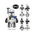 Miniatyrbillede 2 af 5: 8 stk Star Wars minifigur Clone Wars Bad Batch Kaptajn Rex Commander Cody
